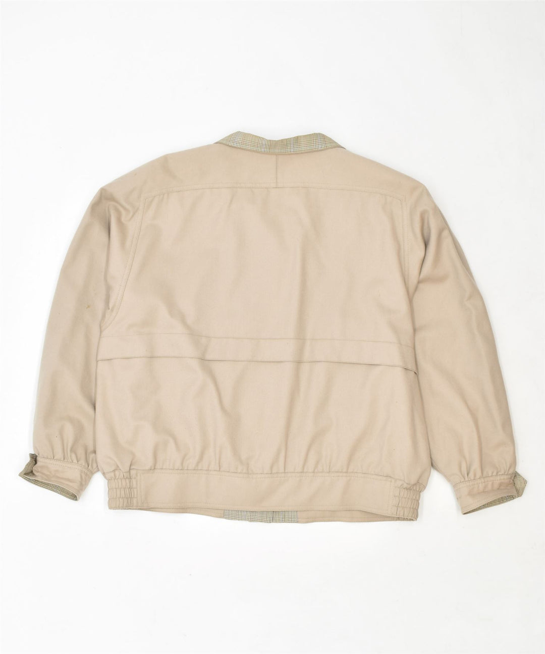 VINTAGE Womens Bomber Jacket EU 44 Large Beige Viscose | Vintage | Thrift | Second-Hand | Used Clothing | Messina Hembry 